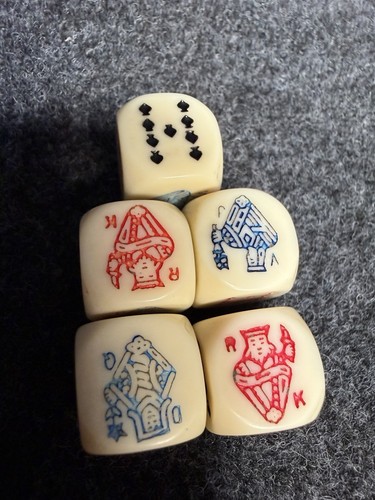 Vintage poker dice playing - vintage,