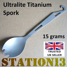 Titanium Spork with built-in bottle opener. Ultralite Spork - just 15 grams!