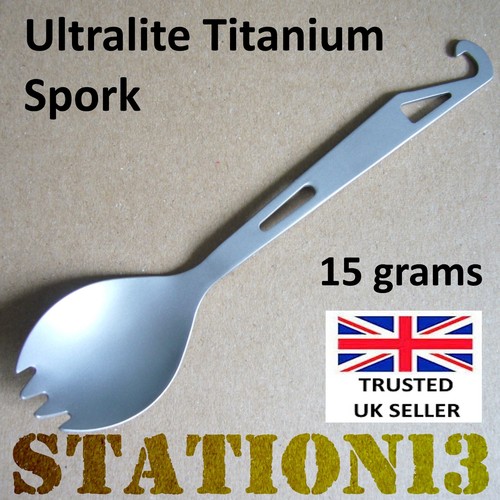 Titanium spork with - titanium,