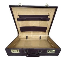 Brown Leather Executive Attaché Luxury Briefcase