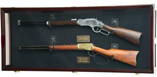 Gun display case double cherry - display,