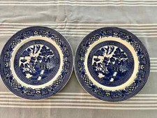 Willow Pattern 2 China Dessert Plates - Swinnertons "Old Willow"