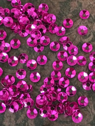 Sequins 4mm cerise - cerise, hot