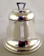 Solid Antique Silver - BELL SHAPED - DESK INKWELL - Hallmarked:-Birmingham 1914