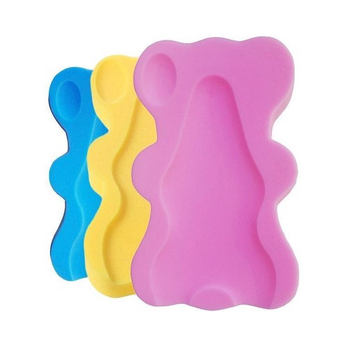 Reusable blue baby bath sponge - baby,