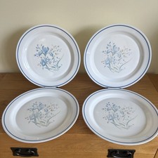 Pyrex blue iris dinner plates - pyrex,
