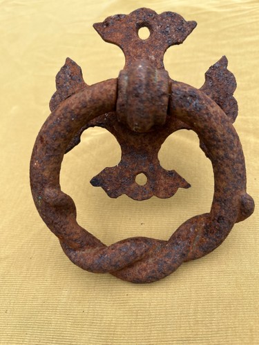 Vintage gothic iron door - iron,