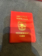 Arsenal FC Travel Club Membership Card Holder & Card (Free P+P)