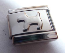Silver DOG Italian Charm -