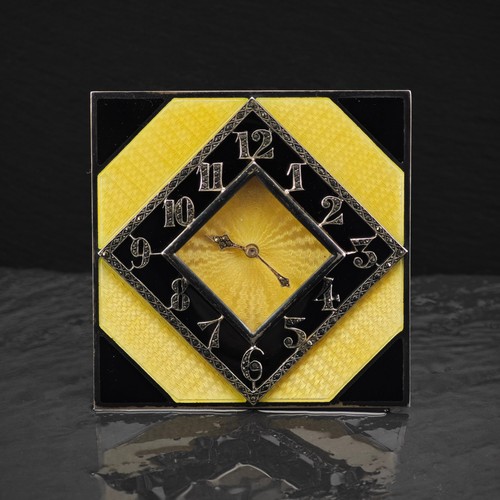 Art deco guilloche enamel - art,