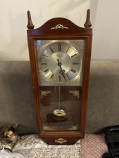 EMPEROR QUARTZ PENDULUM  WOODEN  CHIME HANGING WALL CLOCK