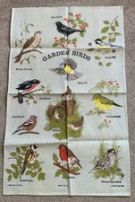 Garden birds linen cotton - *garden, birds*