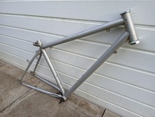 Hybrid Steel Bike Frame 18" Rare Steel Silver Men's Women's Unisex 700c