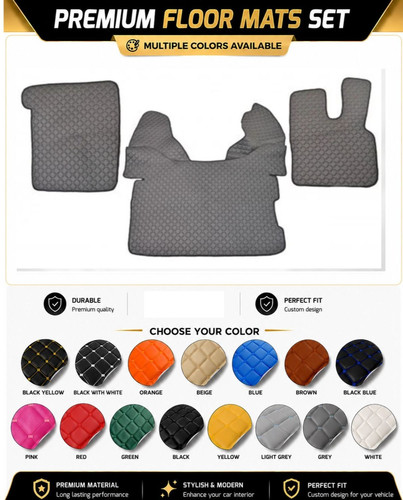 Eco leather truck floor mats - eco,