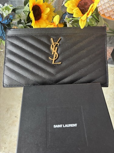 Ysl saint laurent black clutch - saint,