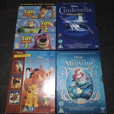 Disney Box sets , Toy Story, Cinderella, The Little Mermaid & Lion king 1,2, & 3