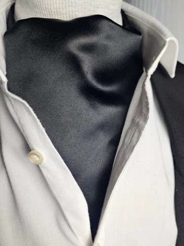 Men black satin - black,