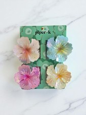 New Set of 4 Opal Hibiscus