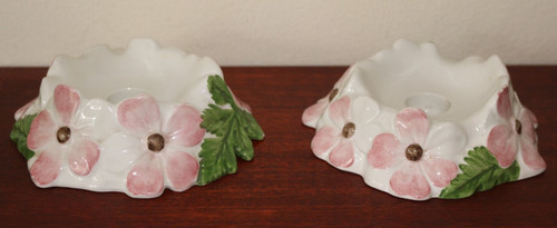 Pair porcelain candlesticks - of,