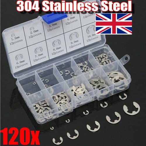 120x stainless steel clips - 120x, e-clips