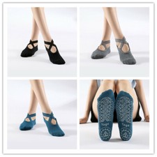 Women Non-Slip Grip Pilates Socks Comfy Barre Ballet Dance Yoga Sports Sock