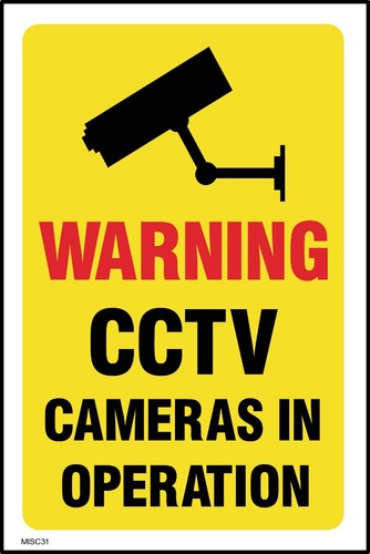 Warning cctv cameras - warning,