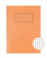 Silvine Orange A4 Squared Maths School Exercise Books (REF EX113)