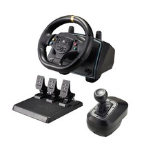 Gaming Steering Wheel with Shifter and Pedal for Switch, PC, Xbox Series X/S 