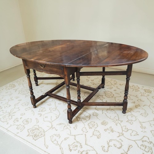 Large antique oak drop leaf - oak,