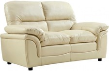 Monza Cream Leather Aire 2 Seater Sofa – Deep Cushions, Soft Touch Comfort