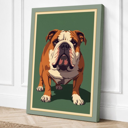English bulldog portrait - english,