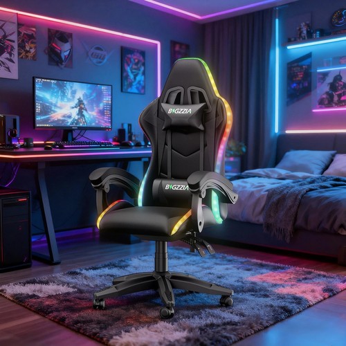 Gaming chair with led - gaming,