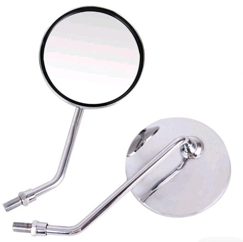 Pair chrome round motorcycle - chrome,