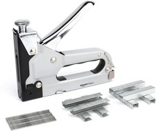 Amazon Basics Heavy Duty 3-in-1 Staple Gun – Includes 600 Staples, Upholstery.
