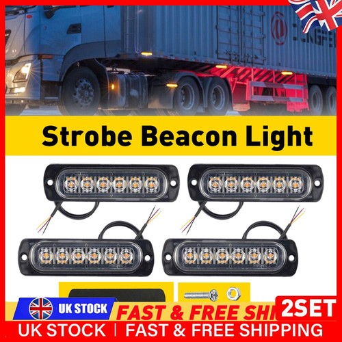 8pcs amber 6led - 8pcs,