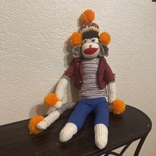 Handmade Sock Monkey Doll Folk