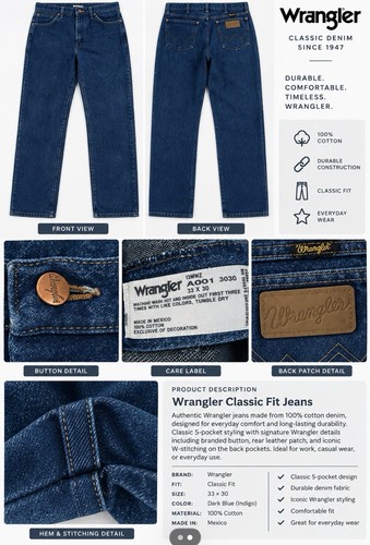 Wrangler cowboy cut - jeans, mens