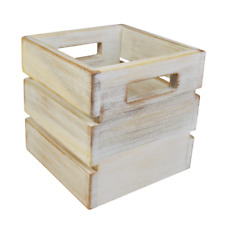 White Mini Washed Acacia Wood Crate Sauce Condiments
