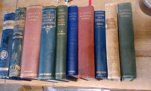 Vintage antique poetry books - poetry,
