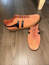 Men’s Gola Hurricane Suede Trainers Moody Orange/Black UK 9 – Brand New