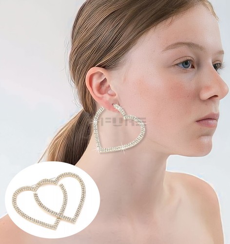 Big heart shaped pave - shaped, crystal
