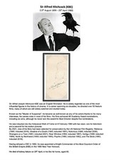 Alfred Hitchcock Signed Page cut plus COA