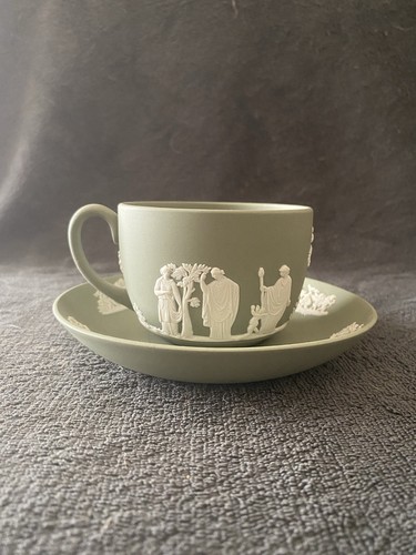 Wedgwood green jasperware cup - jasperware,