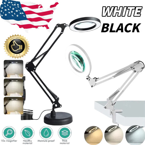10x magnifying glass with - with, led