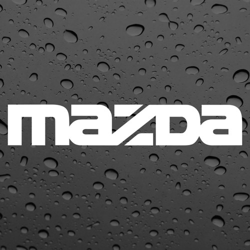 Mazda pair stickers - stickers, white