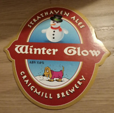 STRATHAVEN ALES BREWERY, WINTER GLOW - Christmas Themed Real Ale Pump Clip Front