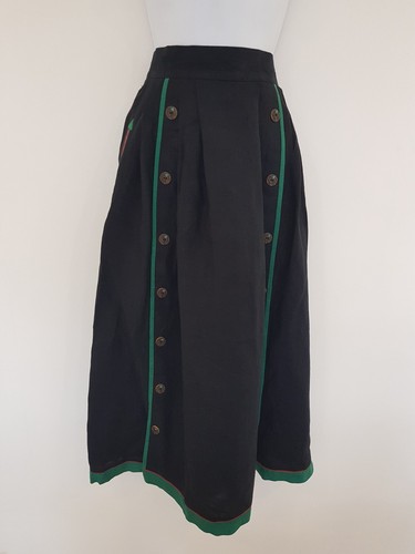 Vintage skirt black - vintage, linen