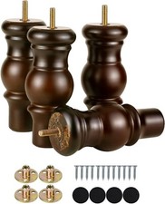 6 Inch Wood Sofa Legs Walnut