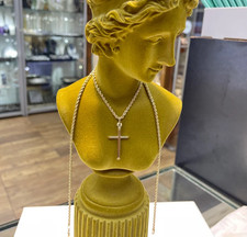 Geniune 9ct Yellow Gold Cross Pendant Mens Womens Brand New