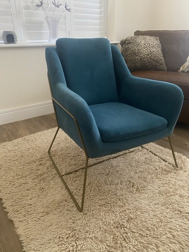Velvet teal chair - velvet,